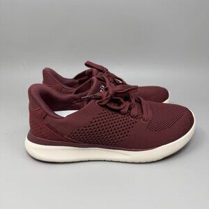 Kizik Women's 6 Men’s 4.5 Wide Lima Sneakers Hands Free Maroon Burgundy Shoes